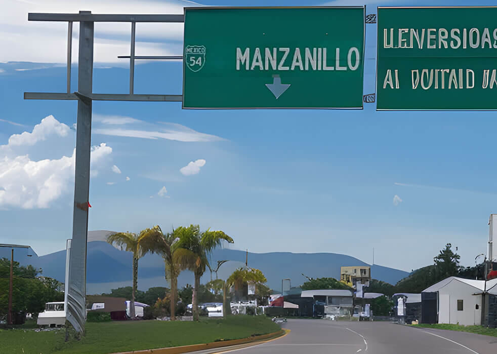 Manzanillo placa carretera